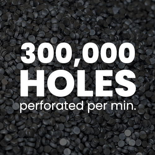 300,000 holes perforated per minute