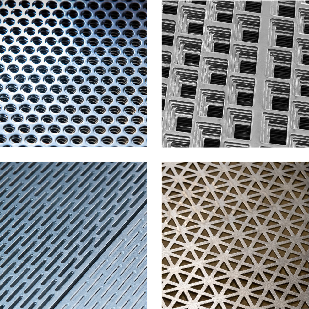 Perforated metal samples