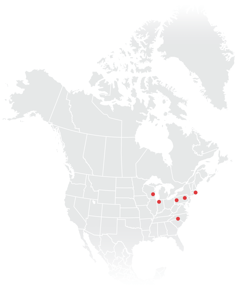 Map of Diamond Manufacturing's locations